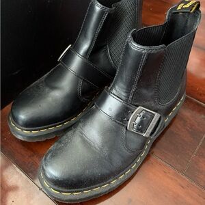 Dr. Martens Black Ankle Boots with Buckle